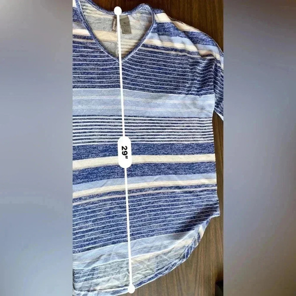 New Directions Sweater Womens XL Blue Stripe - Picture 6 of 6